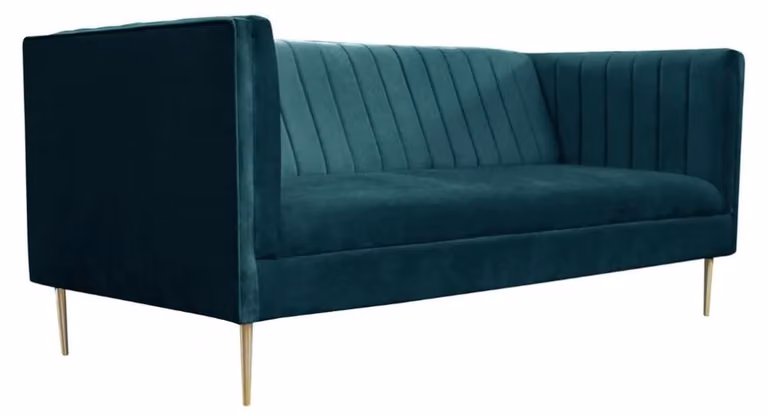 Dreisitzer Sofa Grün Stoff Wohnzimmer Design Couchen Polster Sofas Sitzmöbel