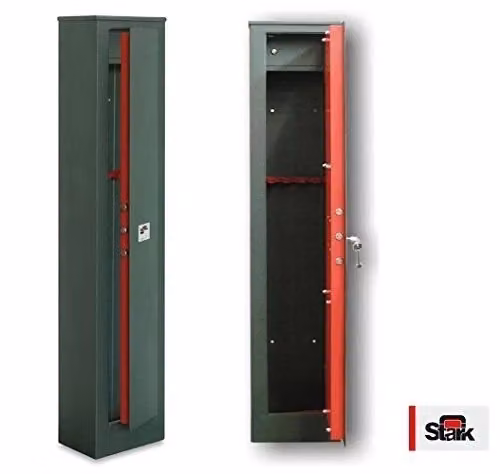 Armadio portafucili Stark S5001T con tesoretto in acciaio verde da 5 posti per montaggio a parete – 2