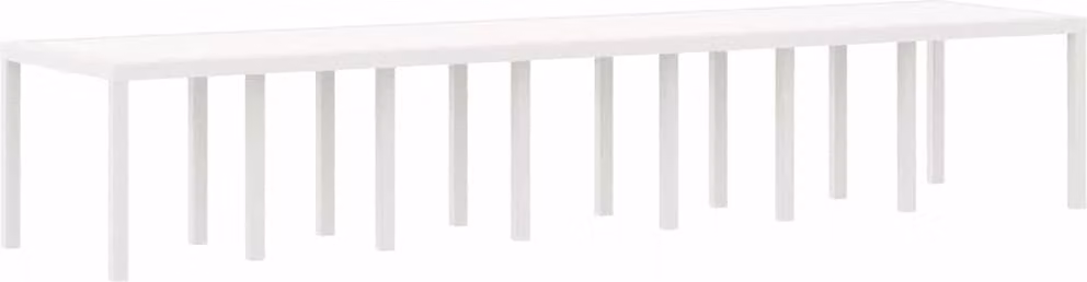 Tavolo da Giardino Bianco 400 x 100 x 73 cm polyrattan