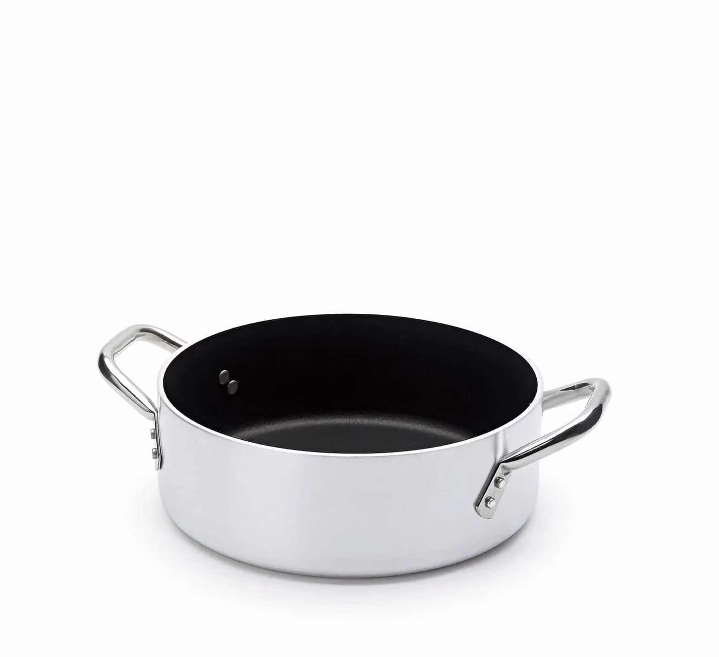 Casseruola bassa in alluminio antiaderente con maniglie in acciaio inox, spessore 5 mm, diam. 36cm