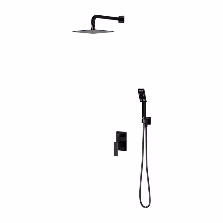 Omnires PARMA SYSPM10BL Set doccia da incasso, nero opaco
