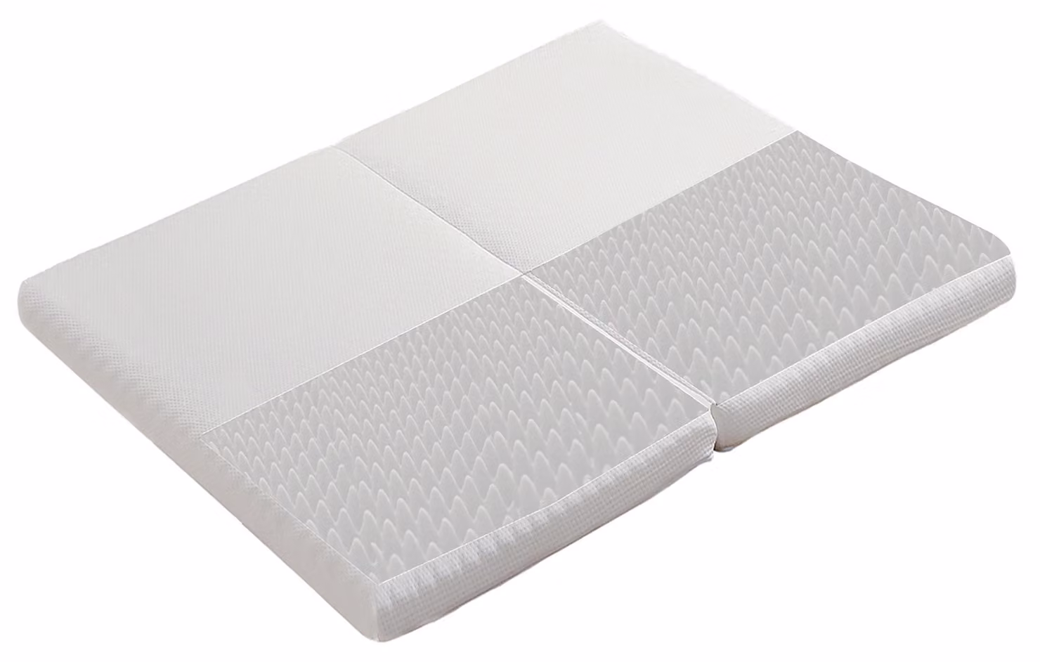 Materasso pieghevole, realizzato con tessuto a nido d'ape, Öko-Tex, ergonomico, traspirante e resistente, confezionato in modo compatto, adatto a diversi usi, rigidità H3