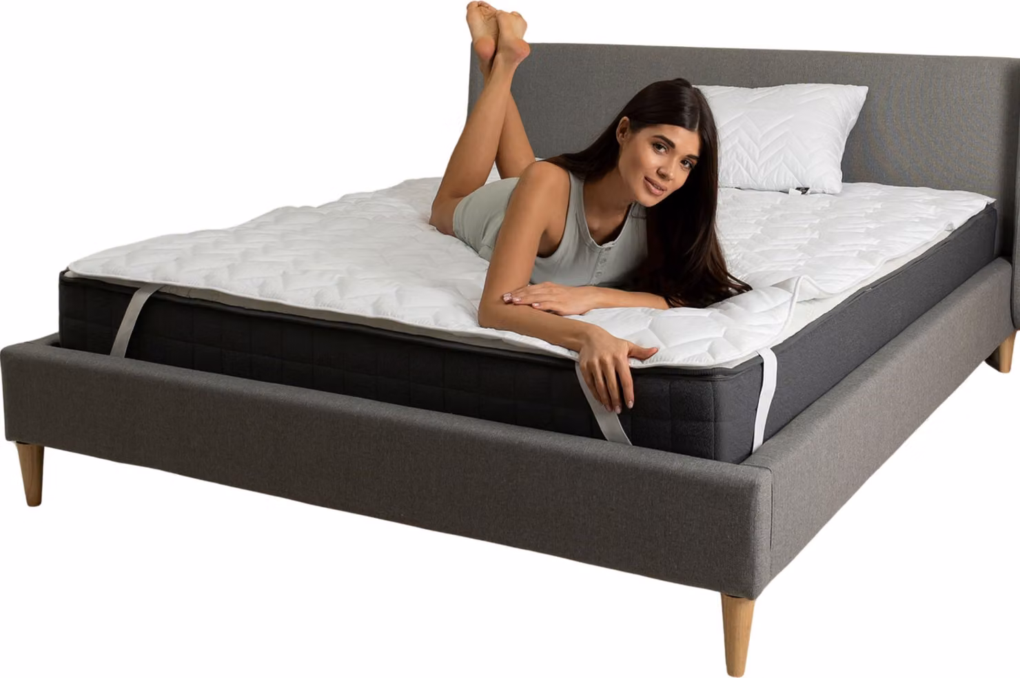 Coprimaterasso sei Design – Coprimaterasso igienico e confortevole con imbottitura, 90x200 cm, con 4 elastici