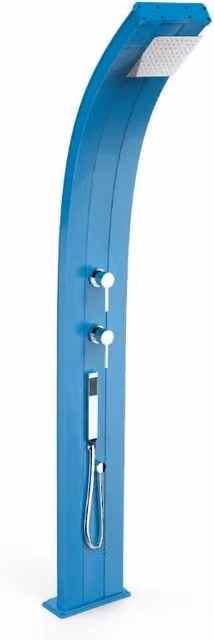 Doccia Solare in Alluminio Dada Arkema Design Blu con Miscelatore e Lavapiedi da 40 Litri Cv-D320/5012