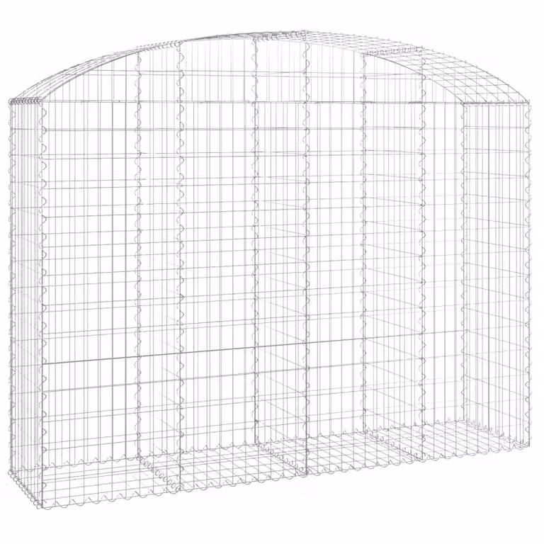 Cesto Gabbione ad Arco 200x50x140/160 cm Ferro Zincato