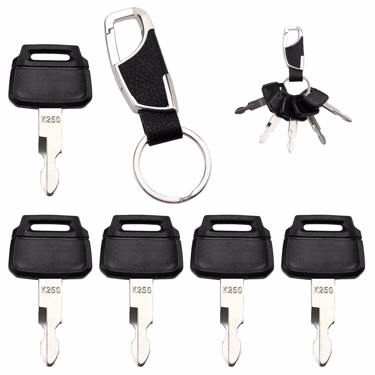 5 chiavi di avviamento K250, chiavi universali per minicaricatrici