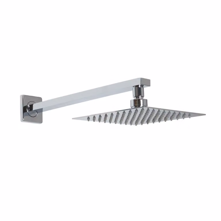 Soffione Quadrato Sottile 200 x 200mm e Braccio Doccia