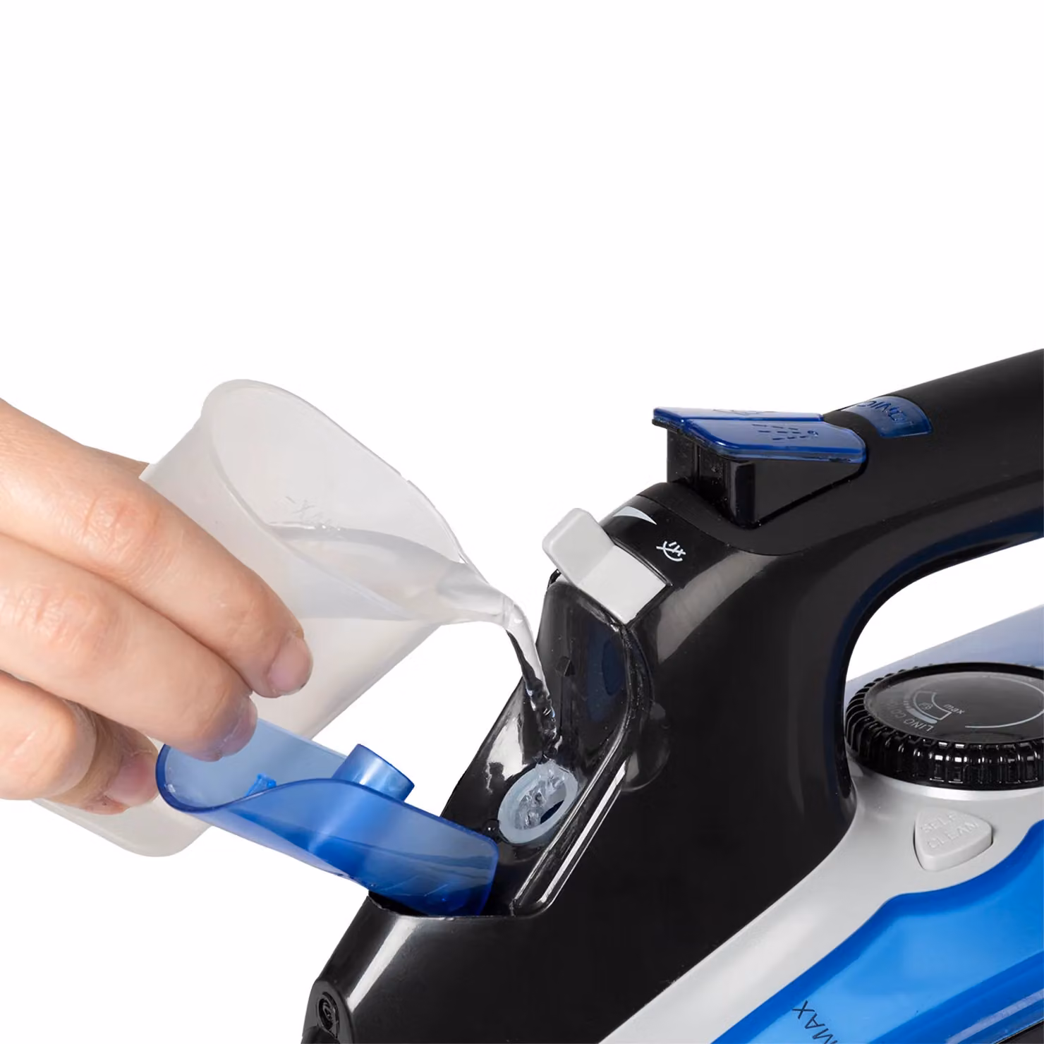 Ferro da stiro Dictrolux Ionik da 2400 Watt con vapore verticale e funzione anticalcare, colore blu – 3
