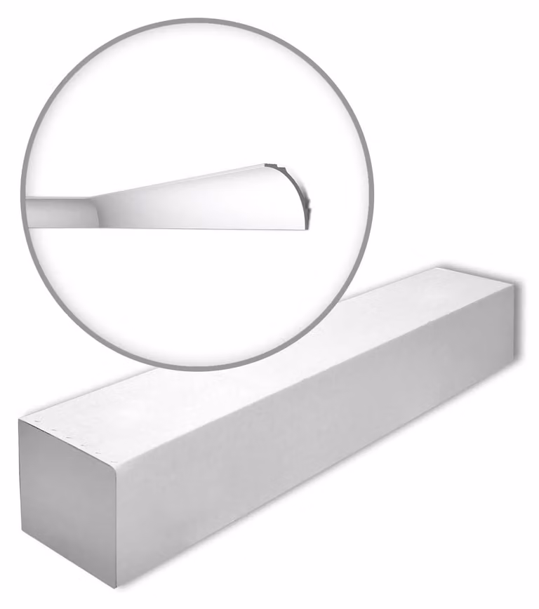 NMC IL18-box WALLSTYL Noel Marquet 1 cartone con 4 strisce decorative Cornice per soffitto Illuminazione indiretta stile classico grigio | 8 m
