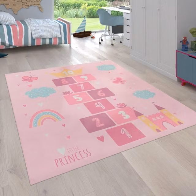 Tappeto per bambini Bini rosa, L/P: 200 x 200 cm