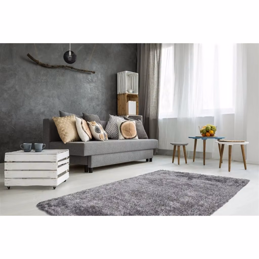 Tappeto Shaggy Diamond Kendra Home Grigio Antracite in Poliestere Hand Tufted – 2