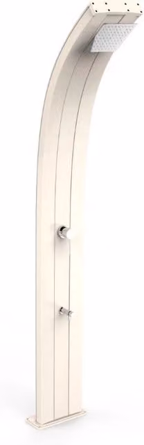 Doccia Tradizionale Dada Arkema Design in Alluminio con Miscelatore e Lavapiedi Colore Sabbia Cv-D325/9001