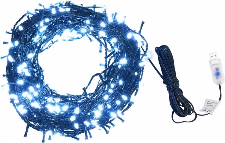 The Living Store luci fiabesche 400 LED per interni ed esterni 40 m bianco freddo