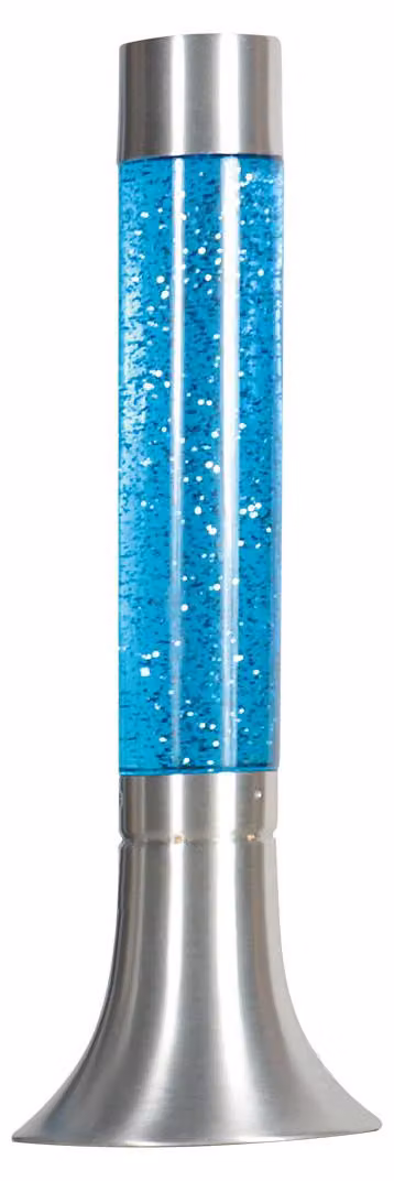 Lampada da tavolo - blu acciaio - Volcan - vetro metallo - Ø 14cm - E14 - 4188ST - Mexlite