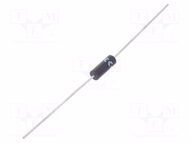 5x Diodo: Rettificatore. Corrente di picco diretta (Ifsm): 500mA. Corrente di mantenimento (5mA). Montaggio su circuito stampato (THT). Tensione di picco inversa (8kV). Dimensioni: Ø3x8mm. Tensione inversa massima (Ufmax): 30V. Modello: 2CL71, universale