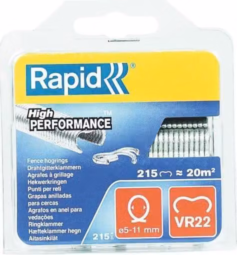 Pinze per barbecue VR22 Rapid Agraf, zincate, 215 pezzi, acciaio plastificato, per pinze manuali