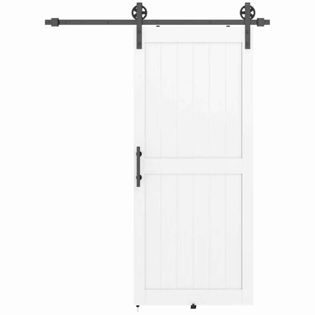 Porta Scorrevole Minimal in Legno Bianco e Nero L: 183 cm, H: 91,5 cm, P: 0,6 cm – 2
