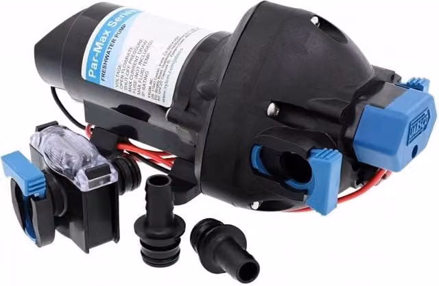 Pompa Jabsco PAR MAX 3 24V 25PSI con attacco da 1/2 pollice, colore nero