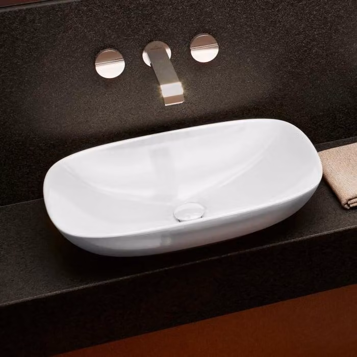 Villeroy & Boch Loop&Friends - Lavabo da appoggio, 620x420 mm, senza sfioratore, bianco alpino 4A500101