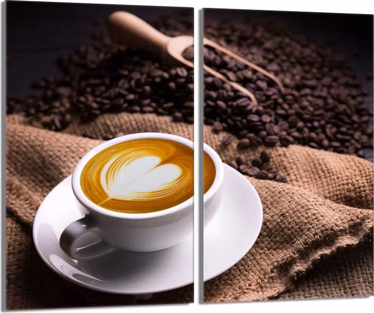 Piastre copri fornelli 2 pezzi 30x52 Vetro copri piano cottura in Vetroceramica, tazzina caffè