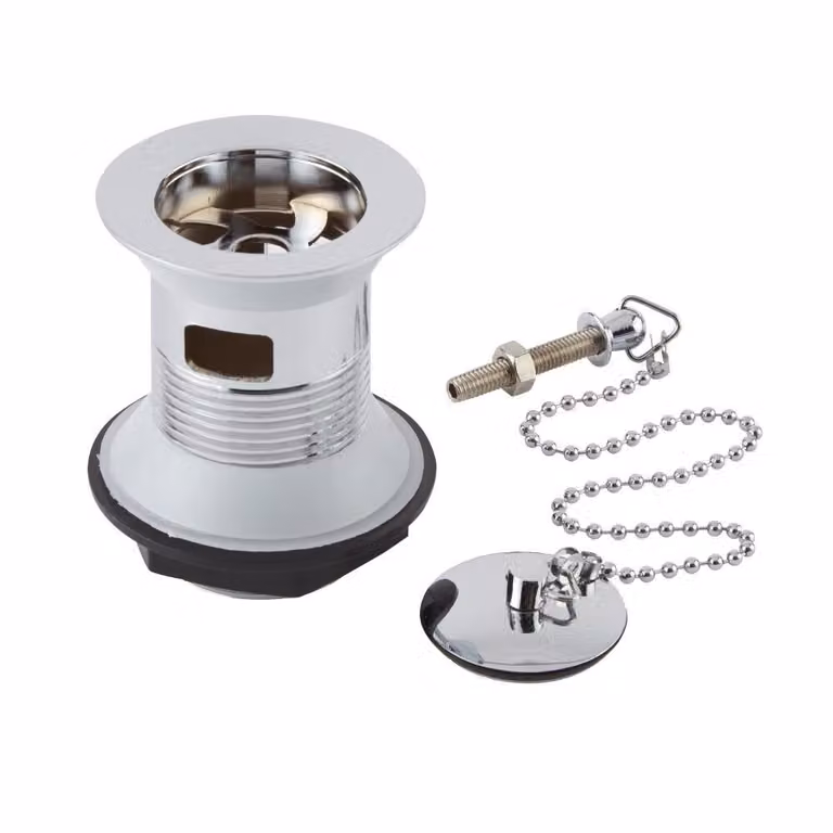 Kit Accessori Lavabo con Catenella e Tappo a Griglia