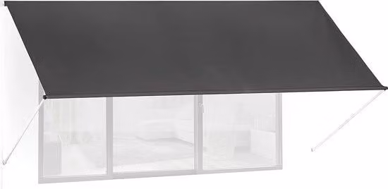 120x350 cm, tenda parasole per finestre, protezione UV, con catenella, poliestere e metallo, grigio