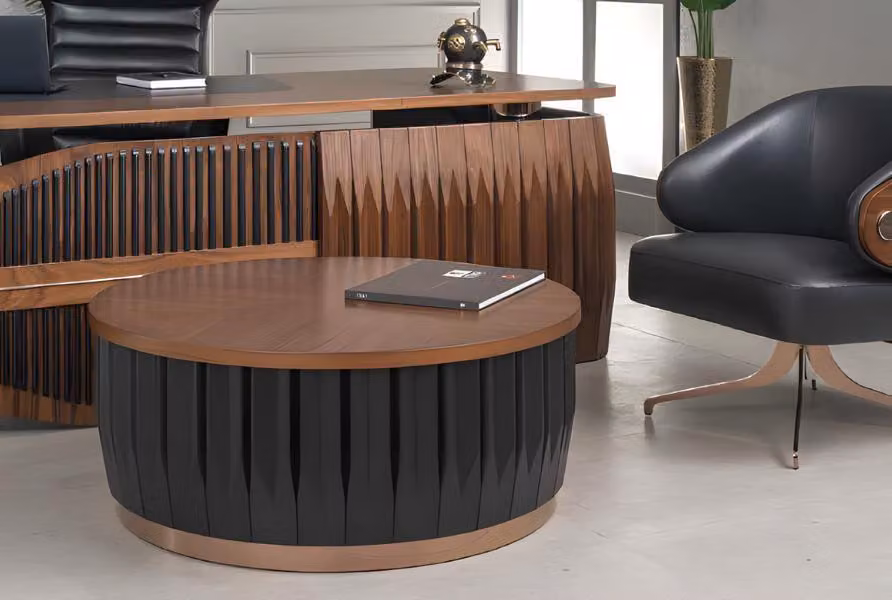 Tisch Holz Couchtisch Moderne Design Schwarz Tische Büro Braun Einrichtung
