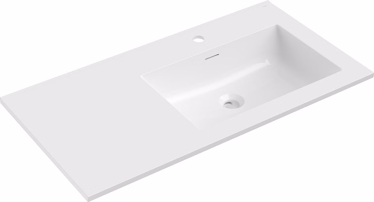 Mexen Otis lavandino incassato nel piano destro 91 x 46,5 cm, bianco lucido - 25189000P