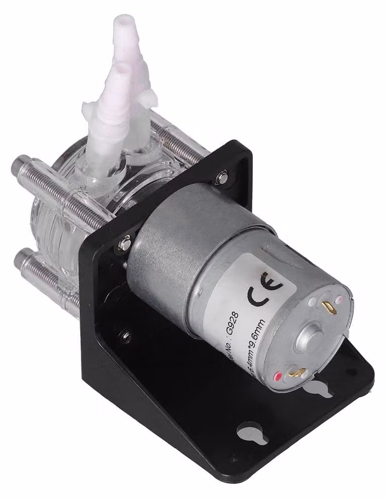 Pompa peristaltica da 500 ml/min, 12V, autoadescante, con tubo in silicone