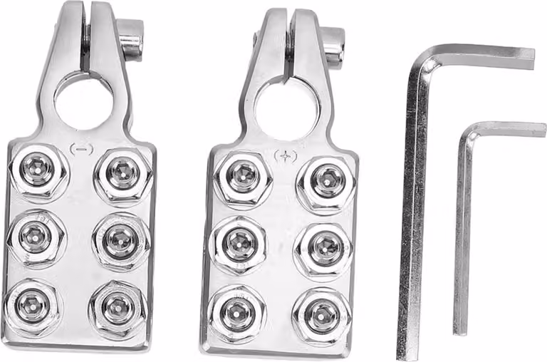 2 terminali a morsetto per batteria a 12 poli, blocco di distribuzione, barra collettrice, da 8 AWG a 4/0 (XL) AWG per SAE DIN EN, parte superiore conica