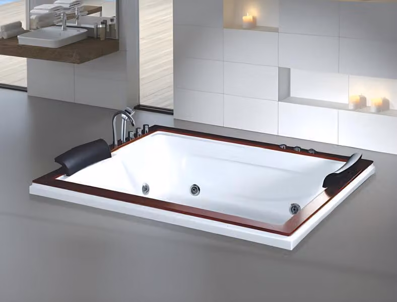 Whirlwanne Whirlpool Blubberbad Hydromassagewanne Spa-Bad 180x150 cm