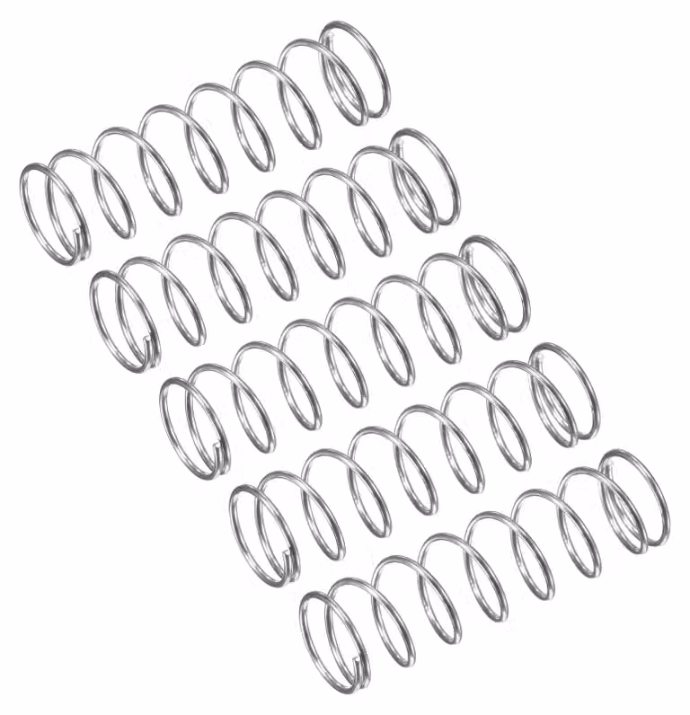 Molle a molla, confezione da 5 pezzi, acciaio inossidabile 304, dimensioni 11x0,6x35 mm, colore argento