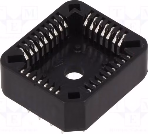 2x Zoccolo: PLCC, montaggio a traversa, PLCC 32, zoccolo per PLCC, bronzo fosforoso. Pin: 32, stagnati, 1A