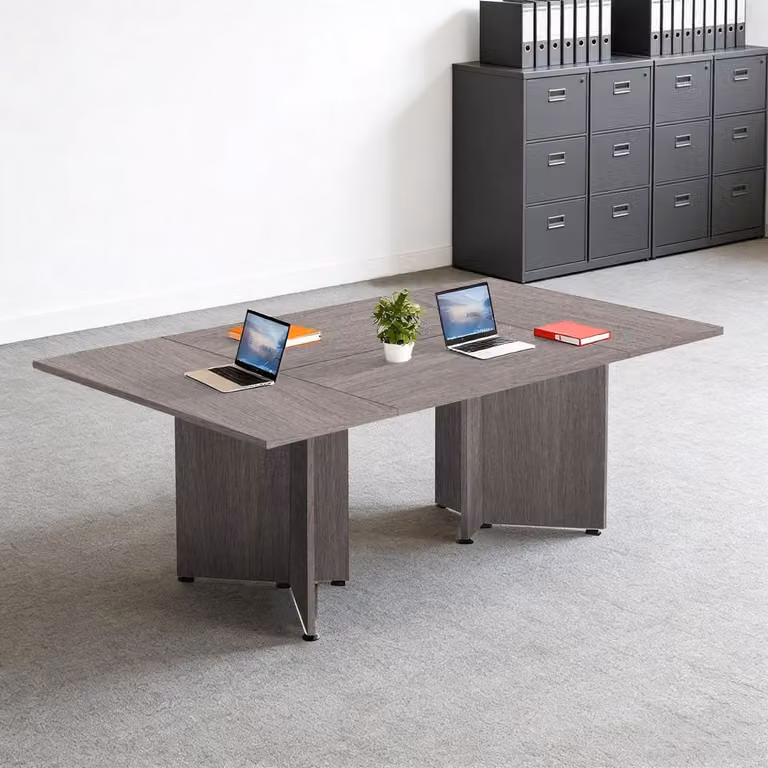 Tavolo da conferenza modulare, espandibile, dimensioni 360x60x74 cm, colore grigio scuro
