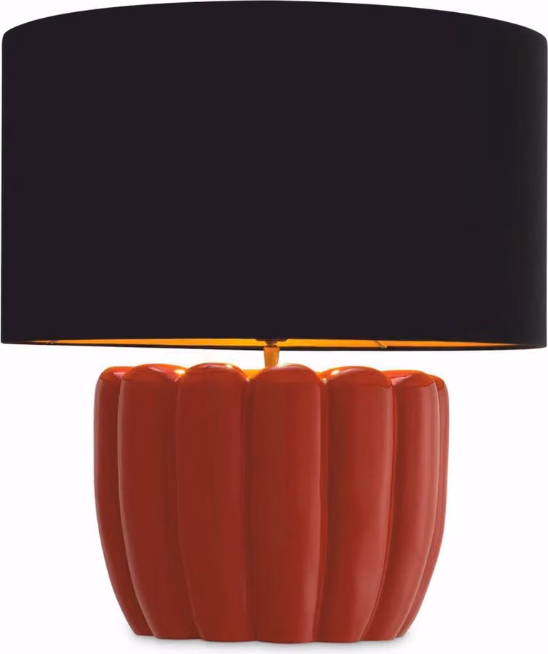 Casa Padrino lampada da tavolo rosso / nero h. 59,5 cm - qualità