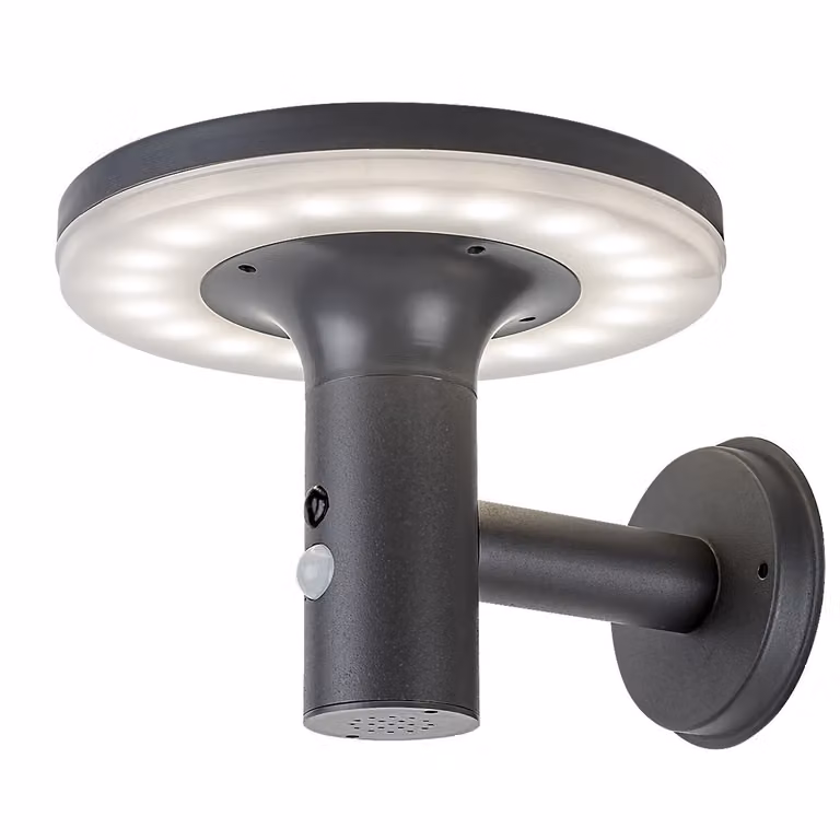 Lampada da parete solare da esterno a LED 10W con sensore ALASKA 77017 Rabalux