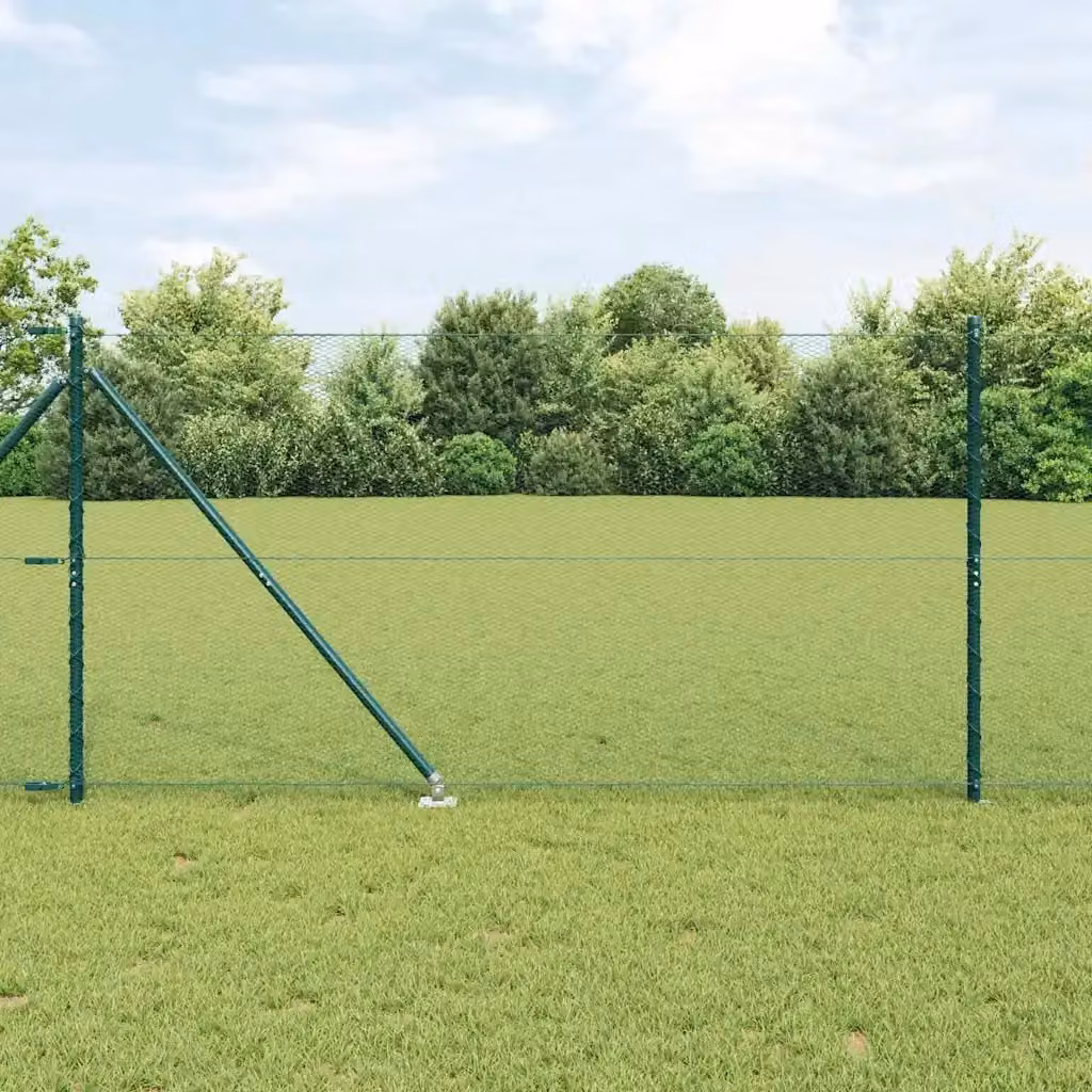 Palo per recinzione tondo in acciaio verde DESIGN IN H: 120 cm, L: 27 cm, P: 3,2 cm – 2