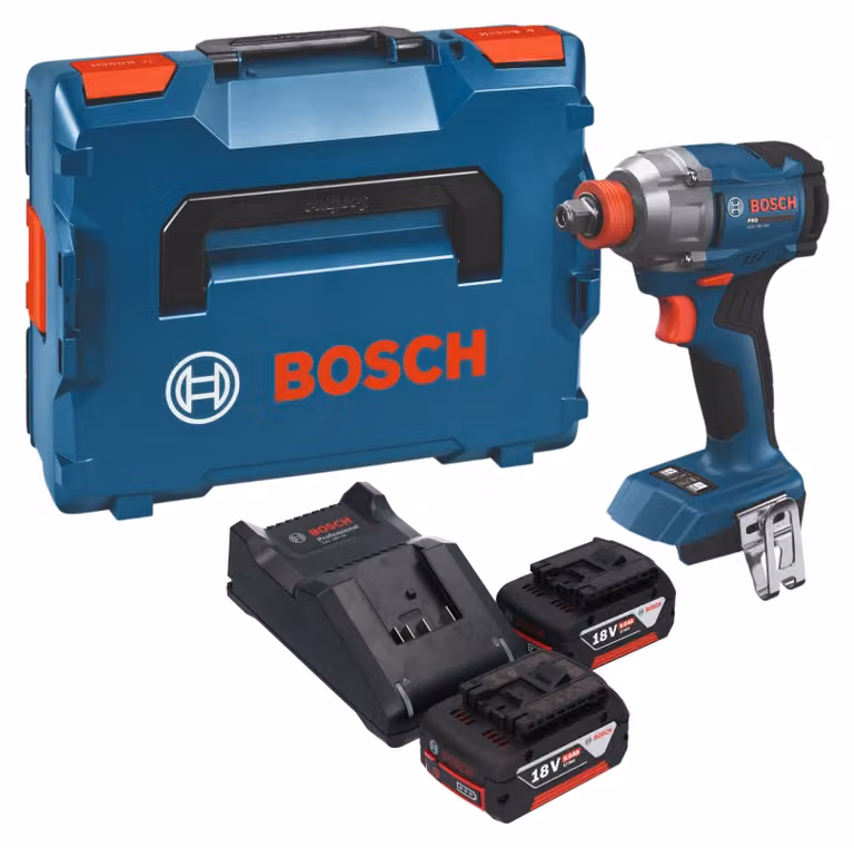 Avvitatore a impatto a batteria Bosch GDX 18V-285 Professional 18 V 285 Nm + 2 batterie da 5,0 Ah + caricabatterie + valigetta L-Boxx