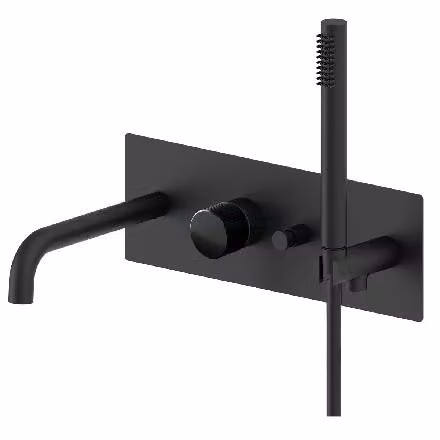 Paffoni Jo - Alimentatore da incasso con corpo, per 2 dispositivi, nero opaco, modello JO001NO