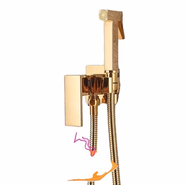 Miscelatore a parete per bidet, varie superfici, , Gold A