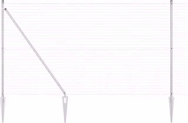 Recinzione da Giardino DESIGN IN in Acciaio Argento, L: 10 m, H: 1,5 m