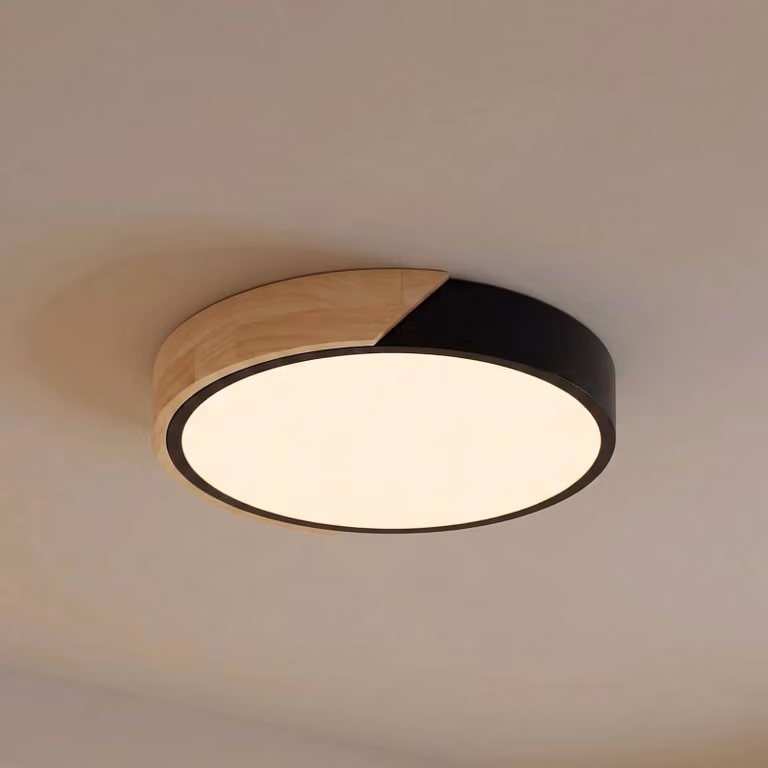 Plafoniera soffitto Lynorri PRIOS, Nero, Soggiorno / Sala da pranzo, Plastica, Moderno, Plafoniera