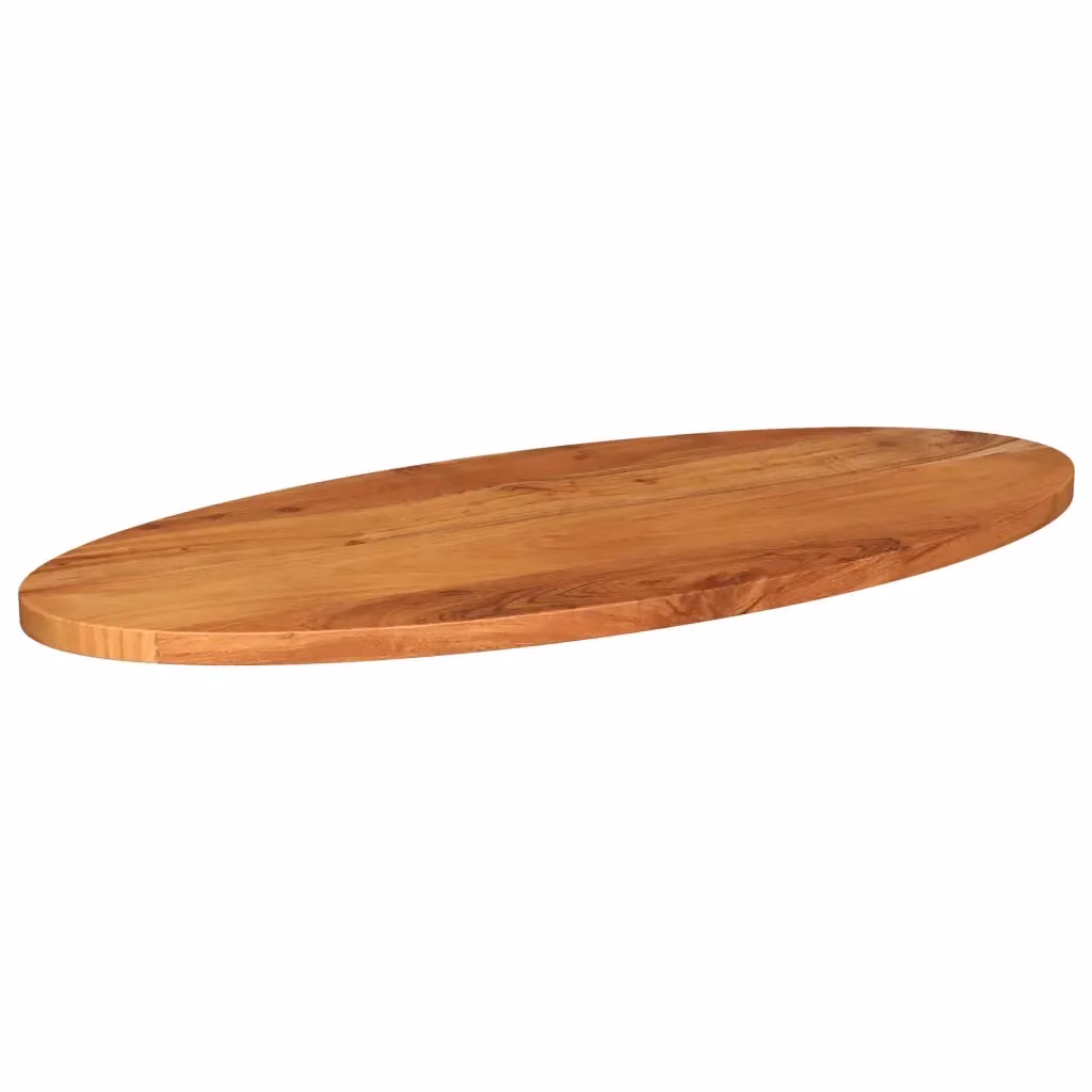 Piano in legno massello di acacia di forma ovale, colore marrone, L 120 cm x P 60 cm x H 3,8 cm – 2