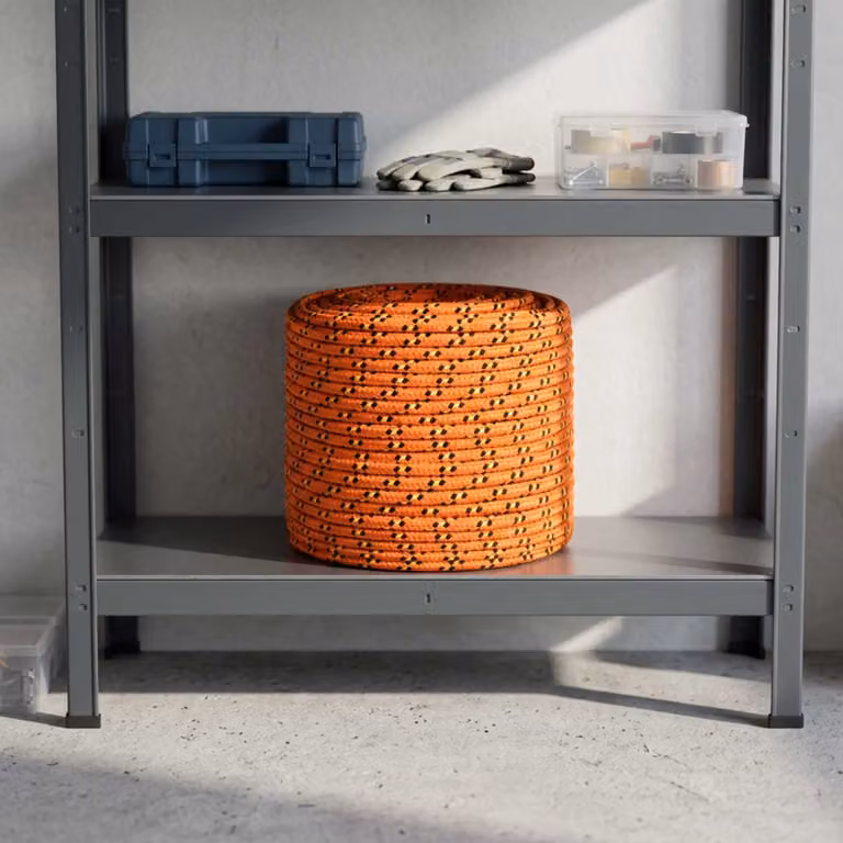 Corda multiuso vidaXL in plastica arancione, diametro 6 mm, lunghezza 25 m, carico massimo 240 kg
