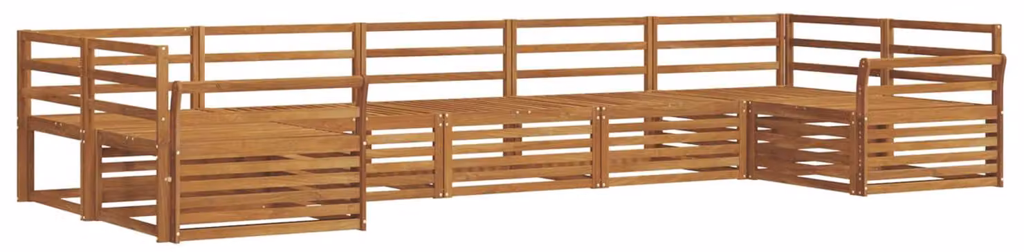Set di divani da esterno 7 pcs Naturale