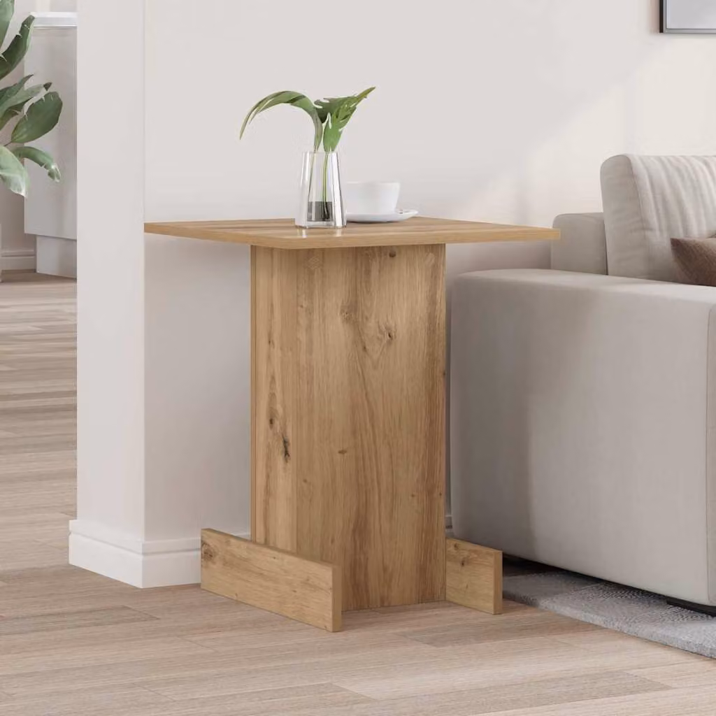 vidaXL Tavolino moderno in legno rovere marrone L/P/H: 44,5 x 45 x 55 cm