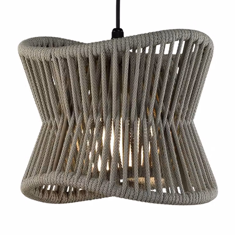 Mantra Iluminación Lampada a sospensione da esterno Polinesia Ø 30 cm Polinesia, dimmerabile, Marrone / Ruggine, Alluminio, Moderno