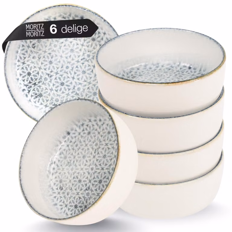 Solidchoice - Set di 6 eleganti ciotole per cereali in porcellana