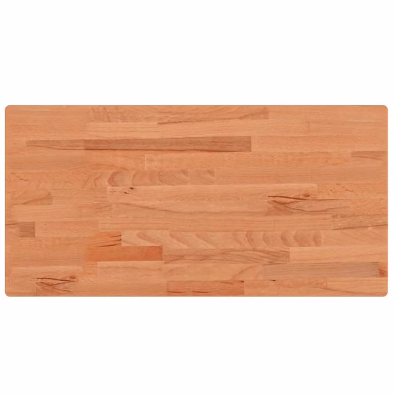Piano Bagno 100x50x1,5 cm in Legno Massello di Faggio