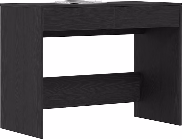 Scrivania Rovere Nero 101x50x76,5 cm in Legno Multistrato